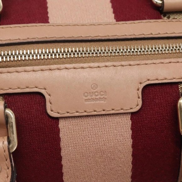 GUCCI GG Canvas Hand Bag 2way Beige Gold 247205 Auth BA5153 - Picture 10 of 16